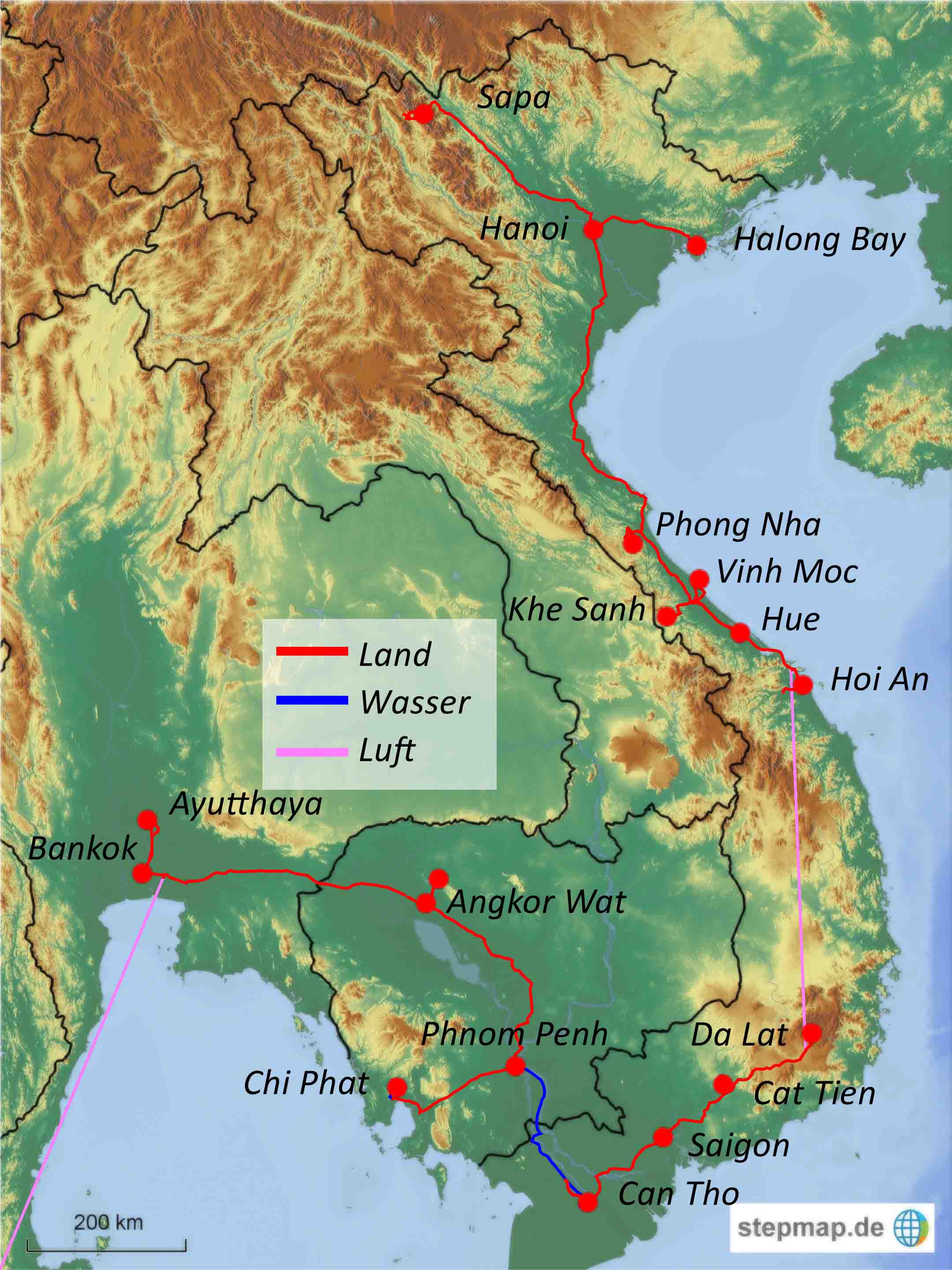 Vietnamkarte